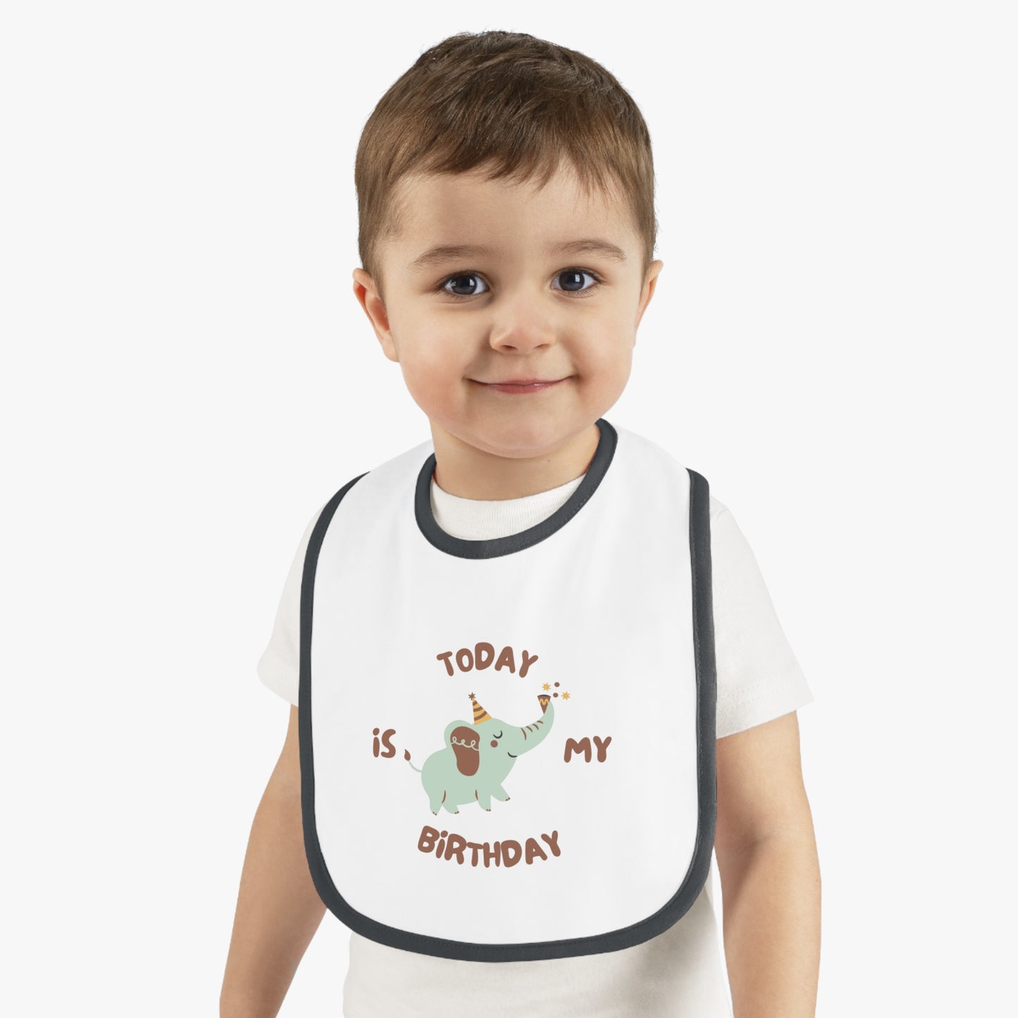 Baby Contrast Trim Jersey Bib