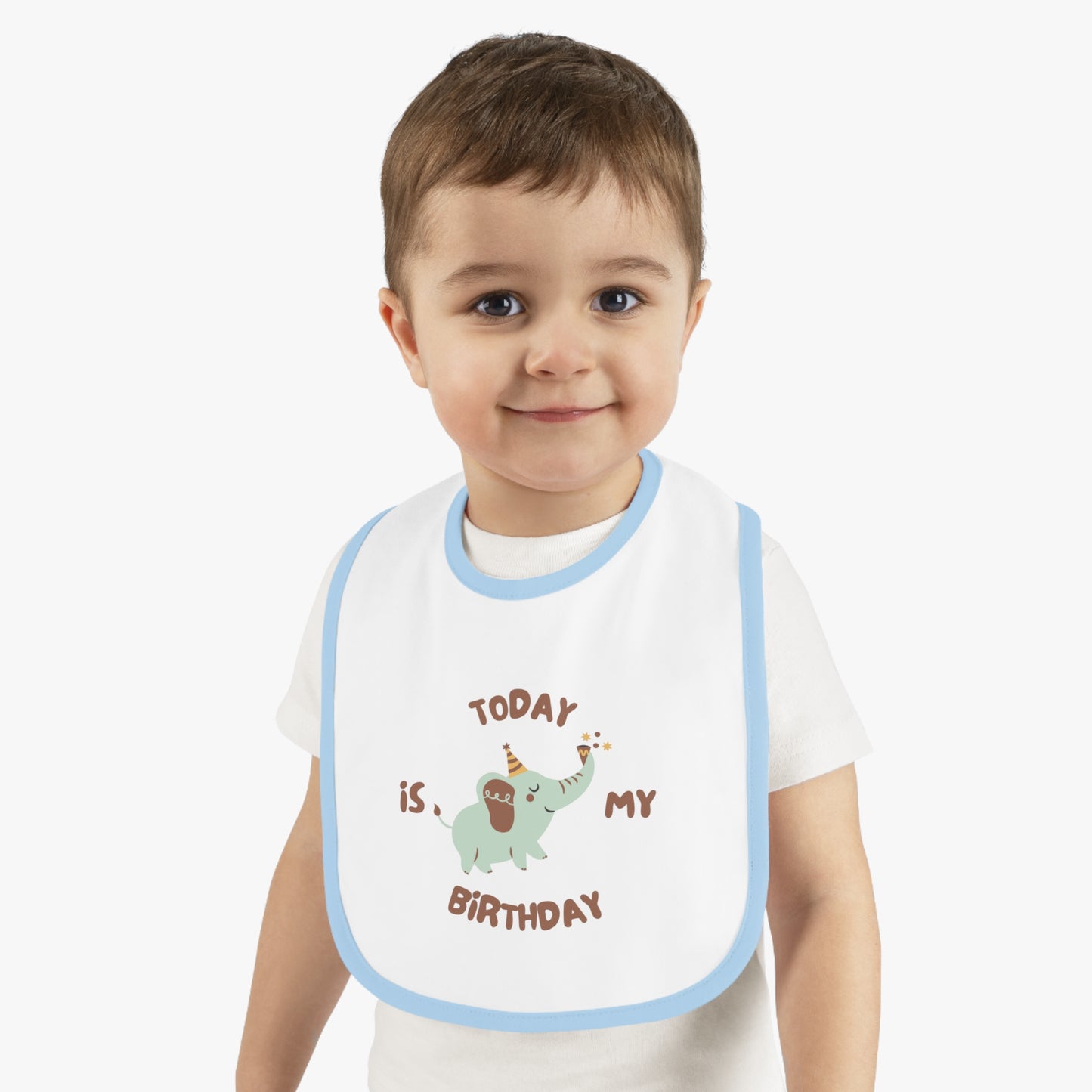 Baby Contrast Trim Jersey Bib