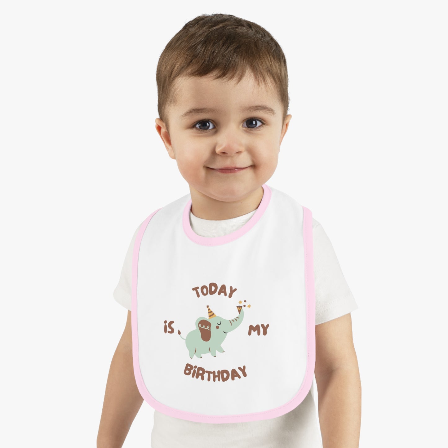 Baby Contrast Trim Jersey Bib