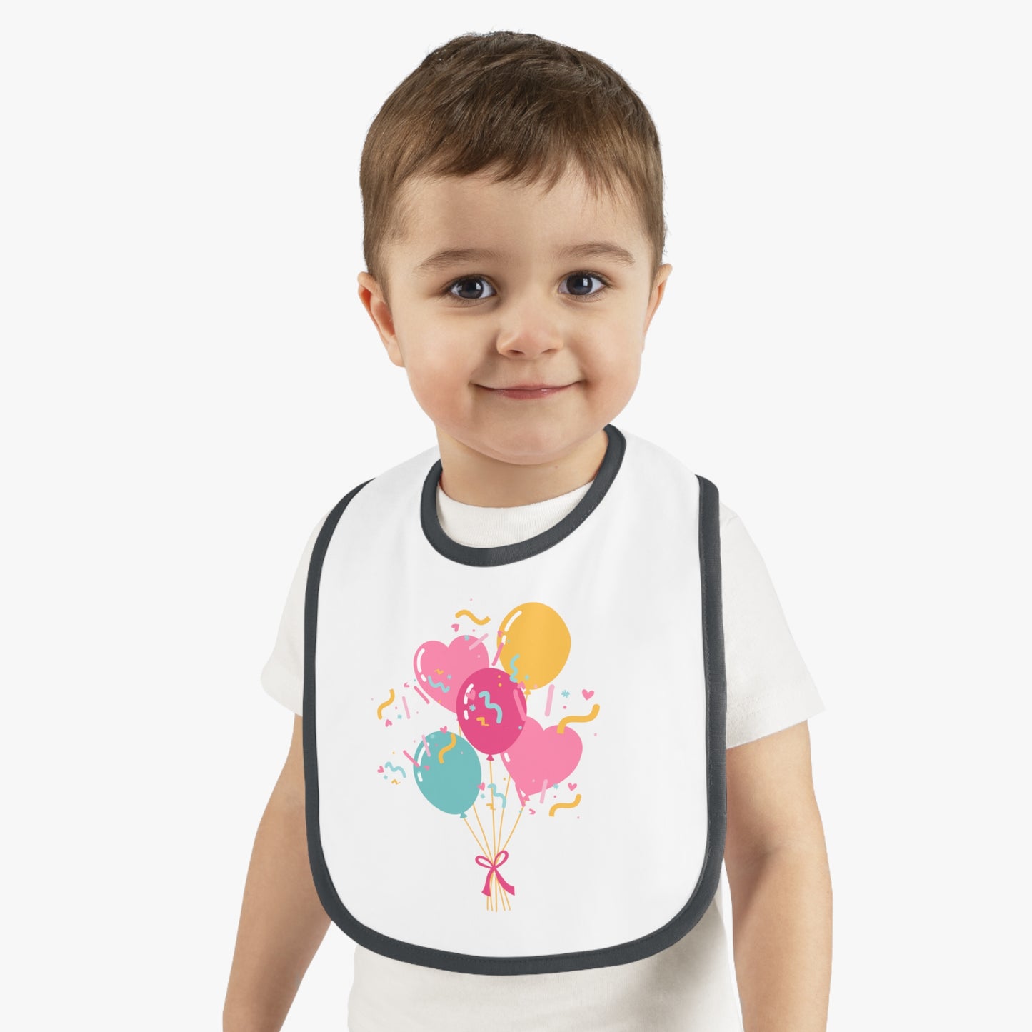 Baby Contrast Trim Jersey Bib