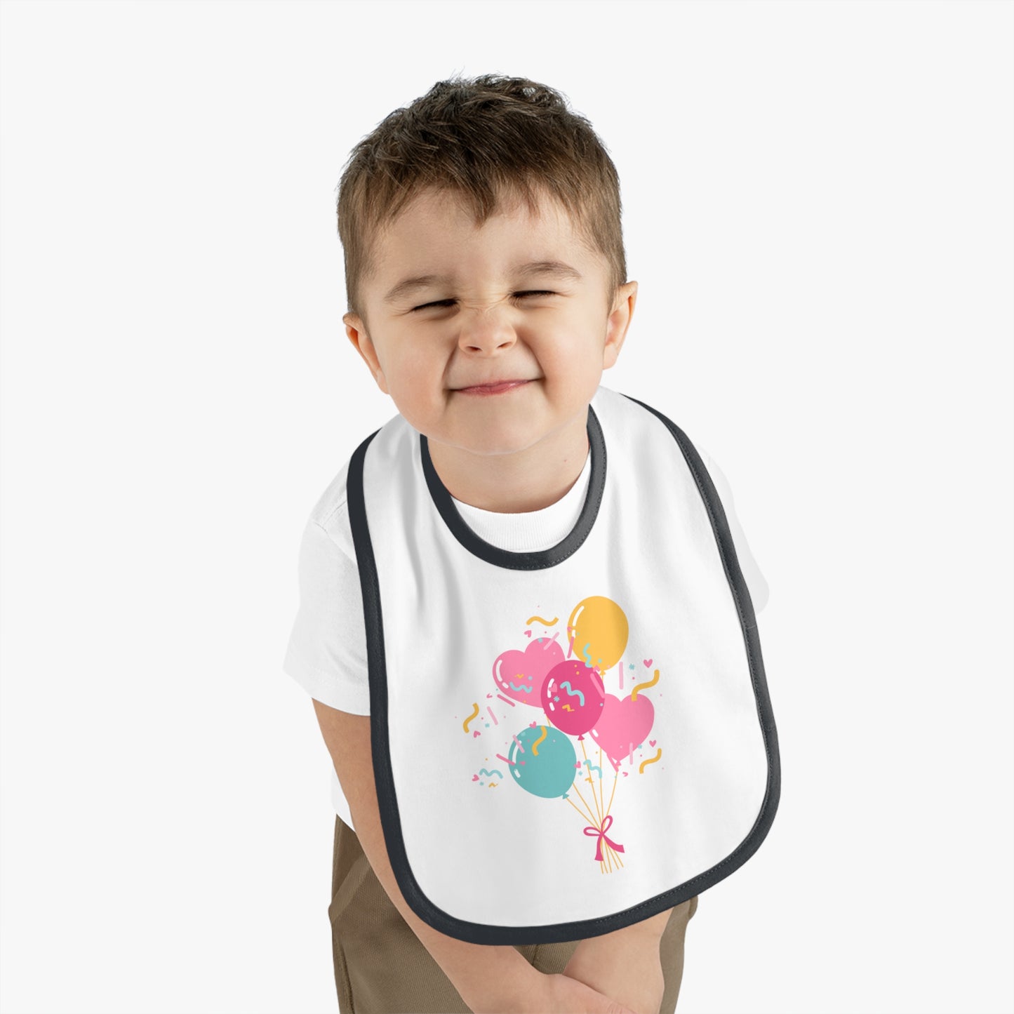 Baby Contrast Trim Jersey Bib