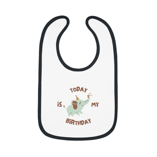 Baby Contrast Trim Jersey Bib