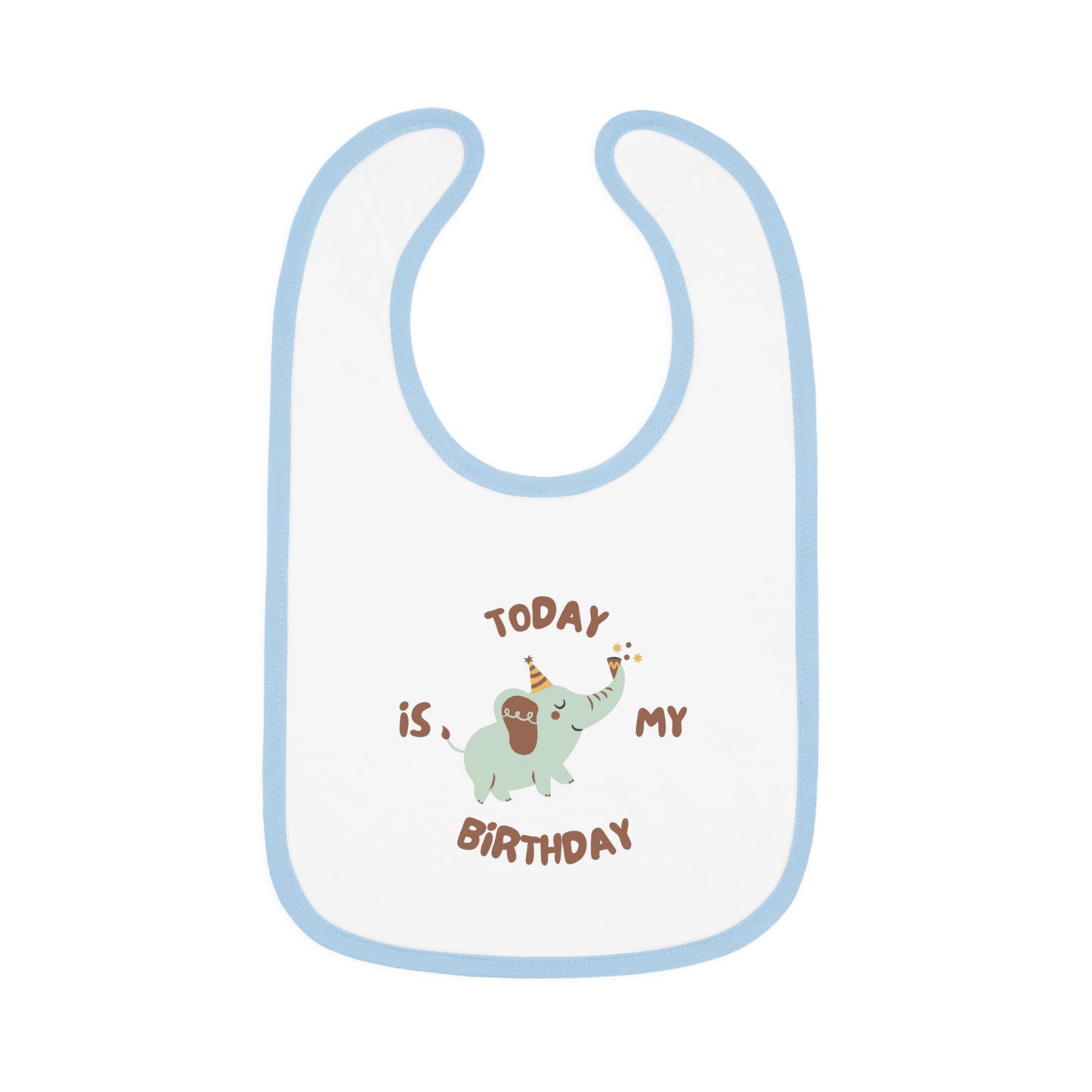 Baby Contrast Trim Jersey Bib