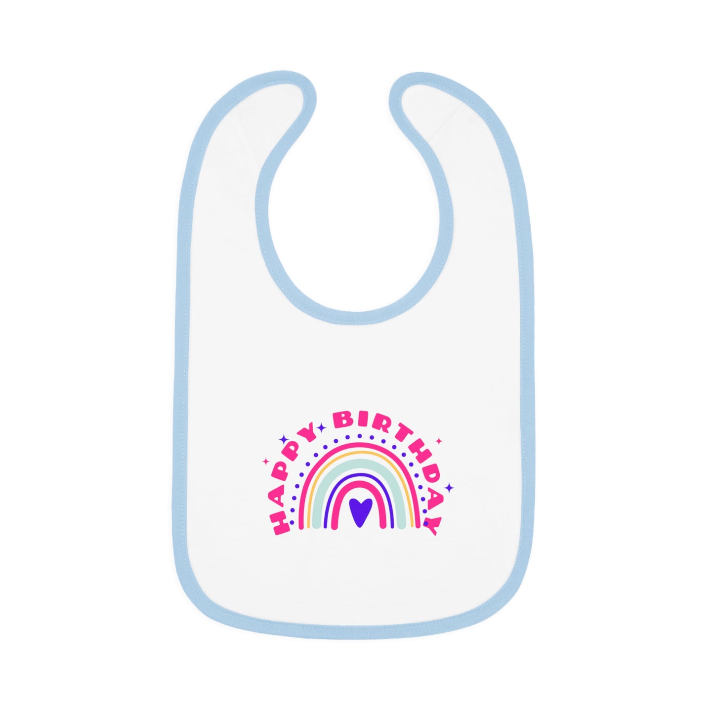 Baby Contrast Trim Jersey Bib