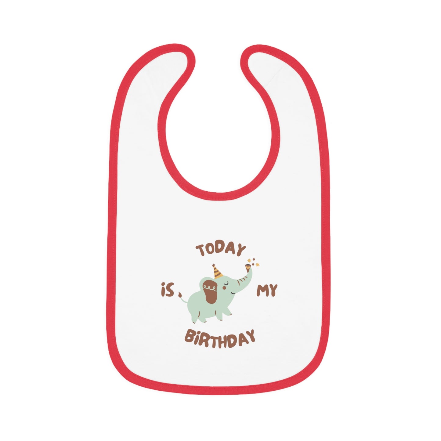 Baby Contrast Trim Jersey Bib